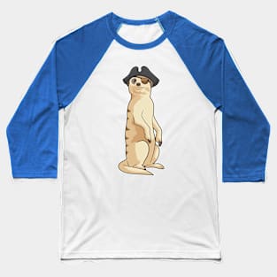 Meerkat as Pirate with Pirate hat Baseball T-Shirt